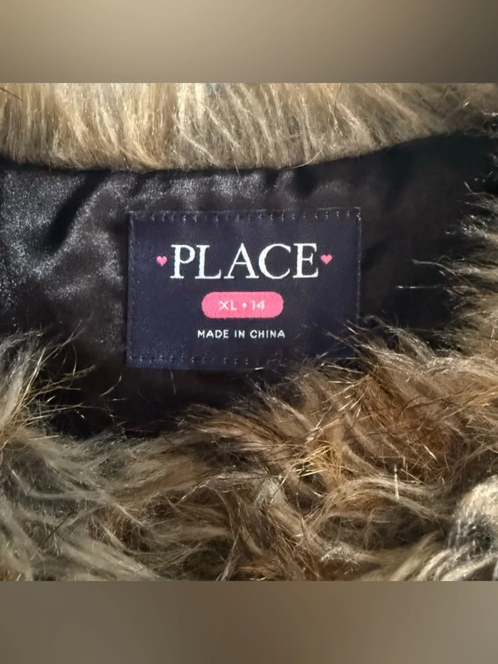 The Children's Place Faux Fur Vest in Brown